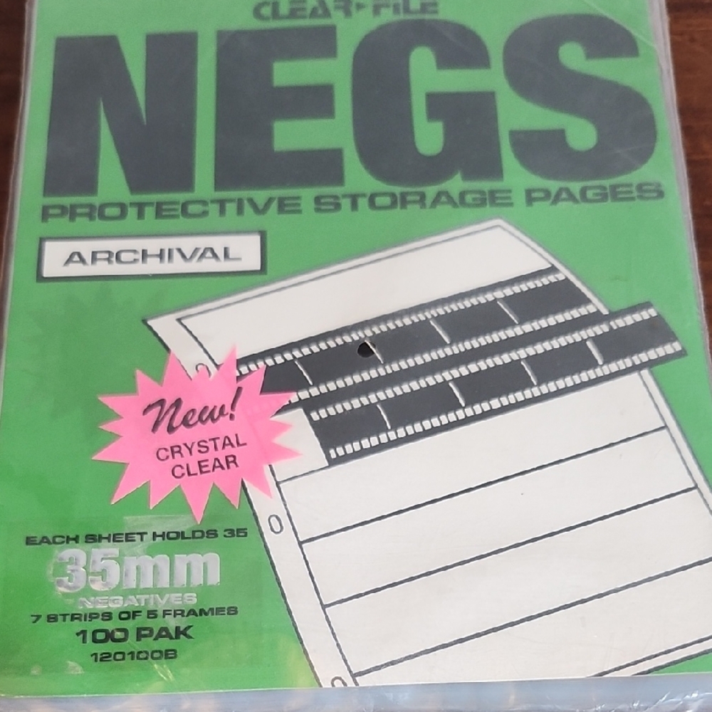 Vintage 35mm Negative Archival Storage Pages 100 Pack Sealed